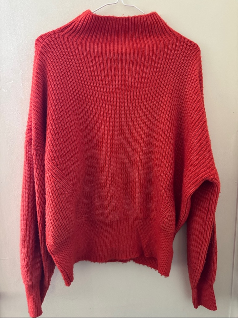 Rachel Zoe Ribbed Mock Neck Sweater in Cherry Red